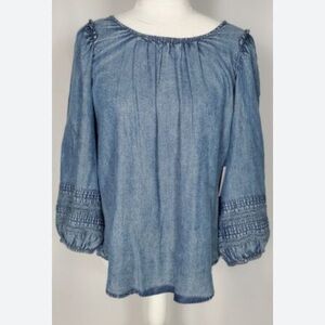 Lauren Conrad denim top chambray